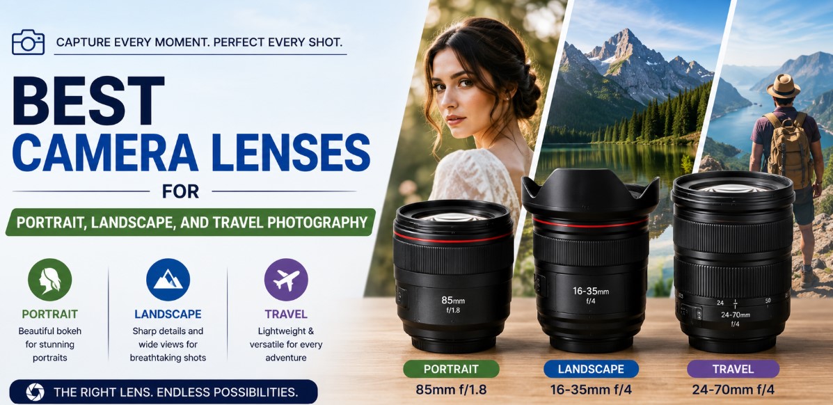 Best Camera Lenses for Portrait, Landscape, and Travel Photography