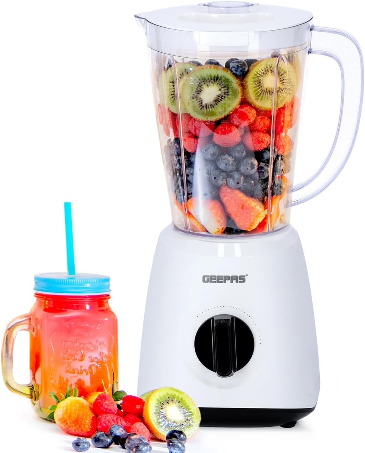 Geepas GSB44027T Blender - 1.8 L - 600 W - Black/White